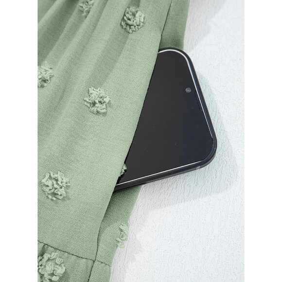 Lightweight Polka Dot Maxi Dress with Ruffle Sleeves for Girls 6-15 Years - Picture 8 of 9